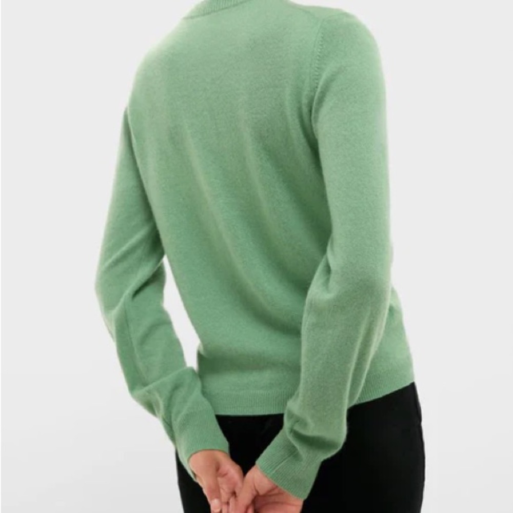 Tuckernuck Green Button-Front Cashmere Cardigan - Picture 6 of 7